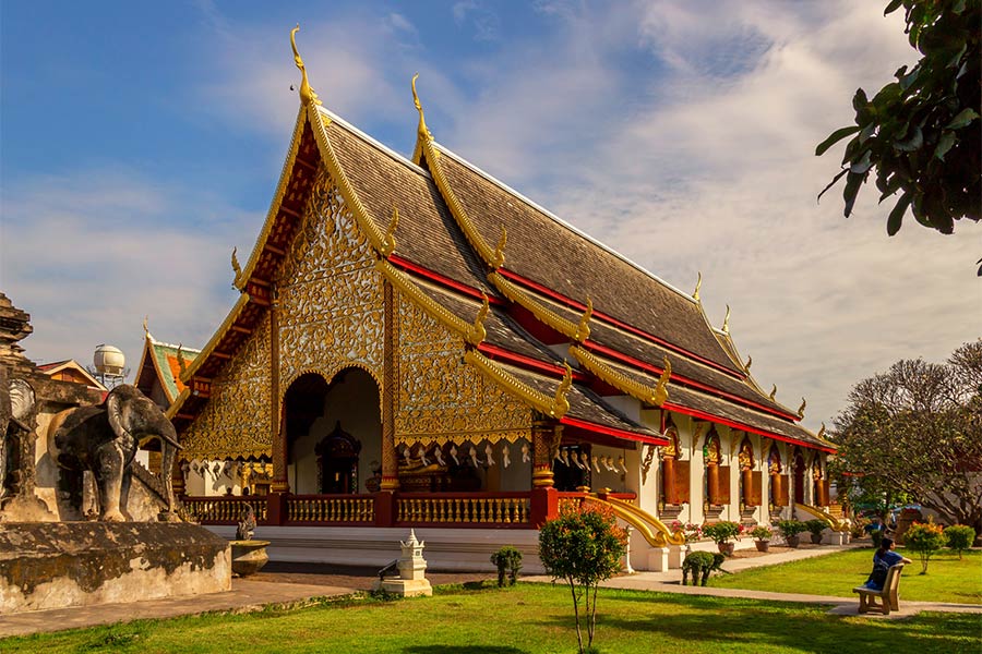 Le Viharn à est le bâtiment le plus important de Wat Chiang Man