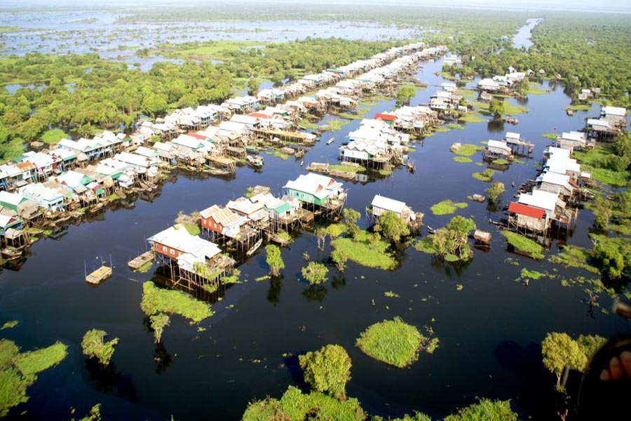 Panorama du village flottant Kampong Phluk