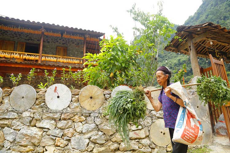 Les maisons en pierre au village de pierre de Khuoi Ky sont le point emblématique