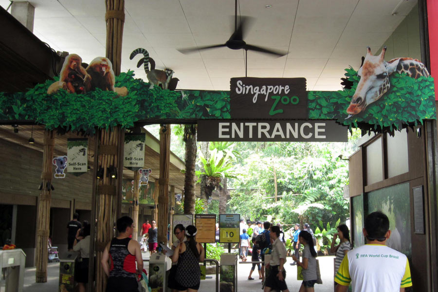 L'entrée du zoo de Singapour