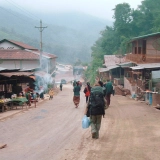 Cyclisme de la frontière de la Thaïlande à Luang Prabang