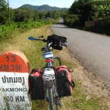 Cyclisme de la frontière de la Thaïlande à Luang Prabang