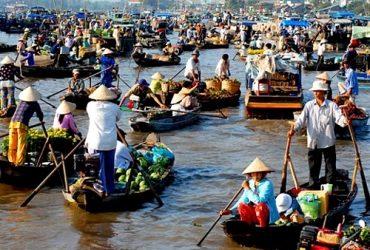 Can Tho –  Marché flottant de Cai Rang - Rach Gia - Bateau rapide pour Phu quoc (B/-/-)