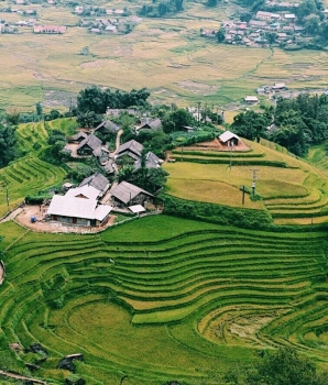 Randonnée dans le village de Dao Rouge