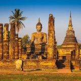 Excursion à vélo au parc historique et à la campagne de Sukhothai