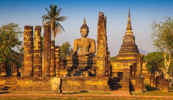 Excursion à vélo au parc historique et à la campagne de Sukhothai