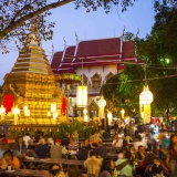 Chiang Mai d'une journée : Visite nocturne à vélo