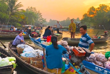 Ben Tre - Cai Rang & marché flottant de Phong Dien - Chau Doc - Forêt de cajeputiers de Tra Su