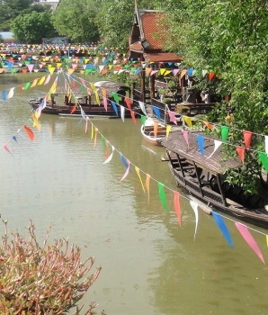 Mini - circuit à Ayutthaya: une journée au village des éléphants et marché flottant